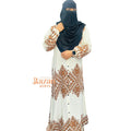 Modesty printed abaya