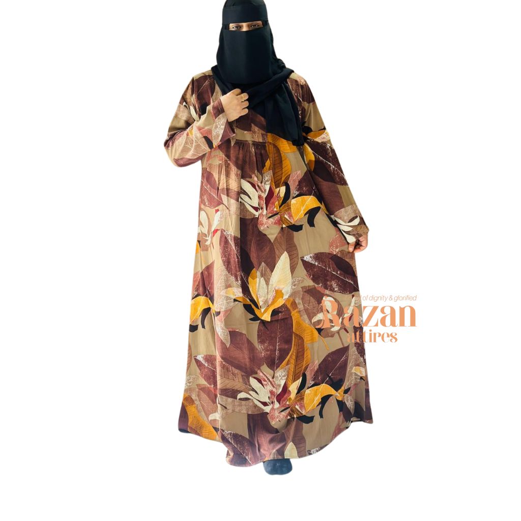 modesty printed abaya.