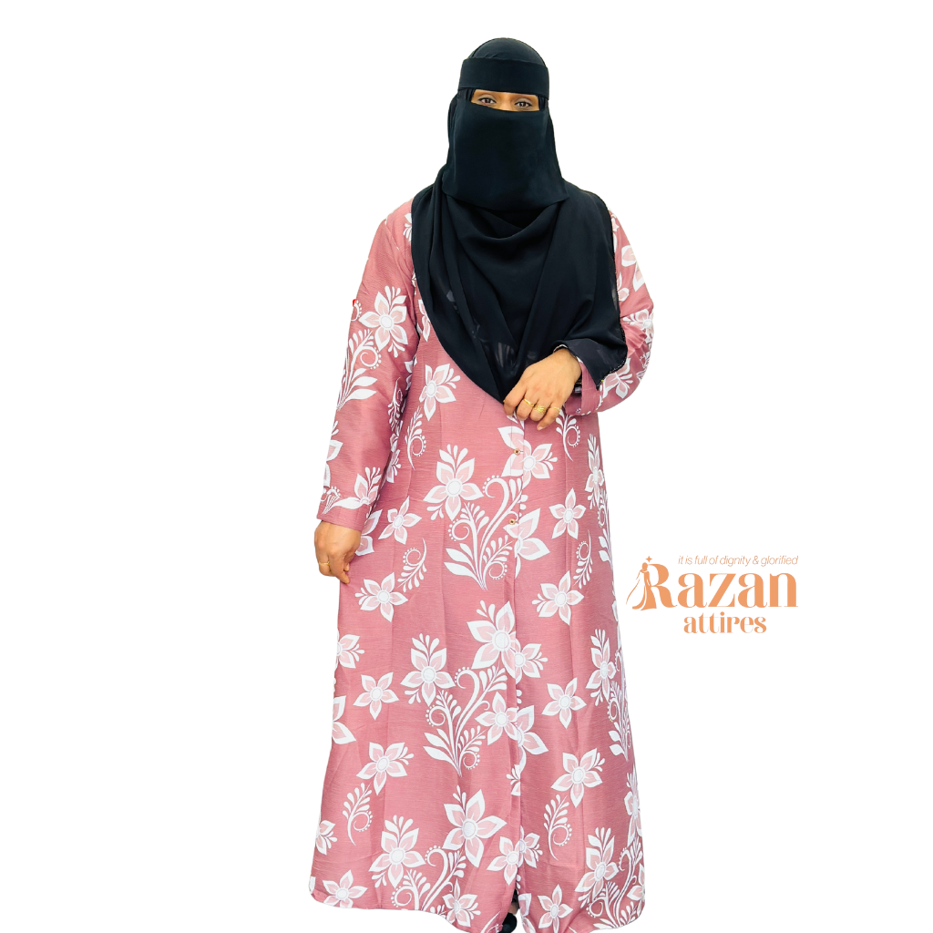 Modesty printed abaya