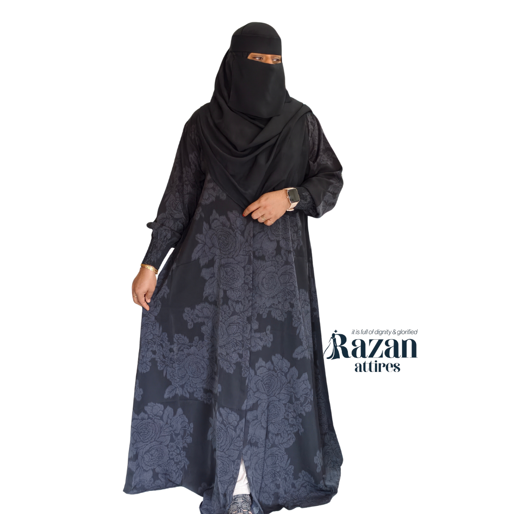 Modesty printed abaya