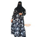 Modesty printed abaya